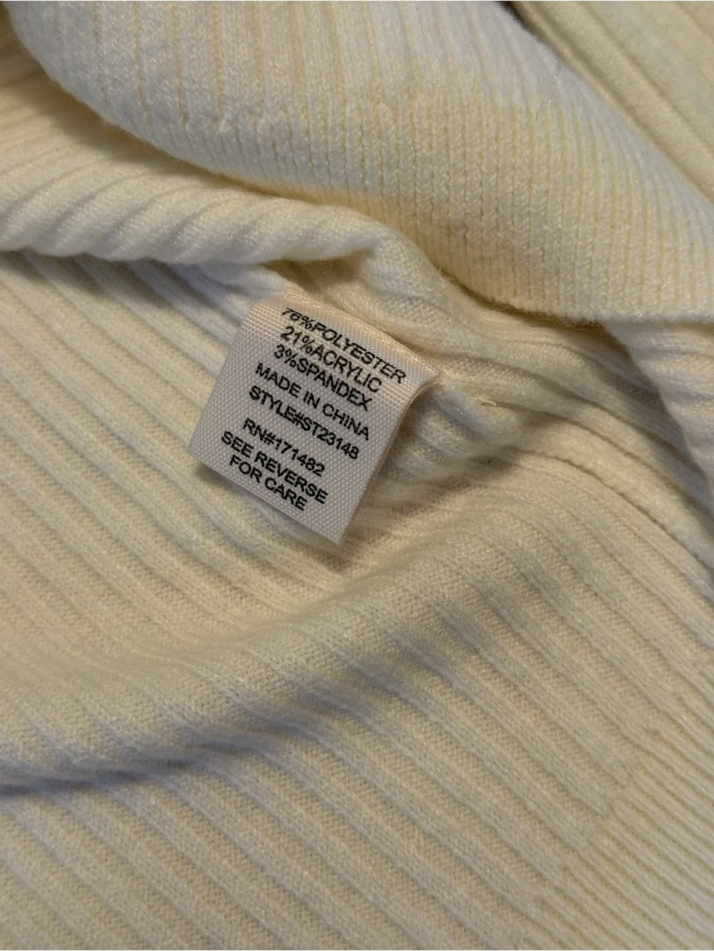 Jessica Simpson Ivory Ribbed Cropped Button Cardigan Sweater Small - Picture 10 of 13